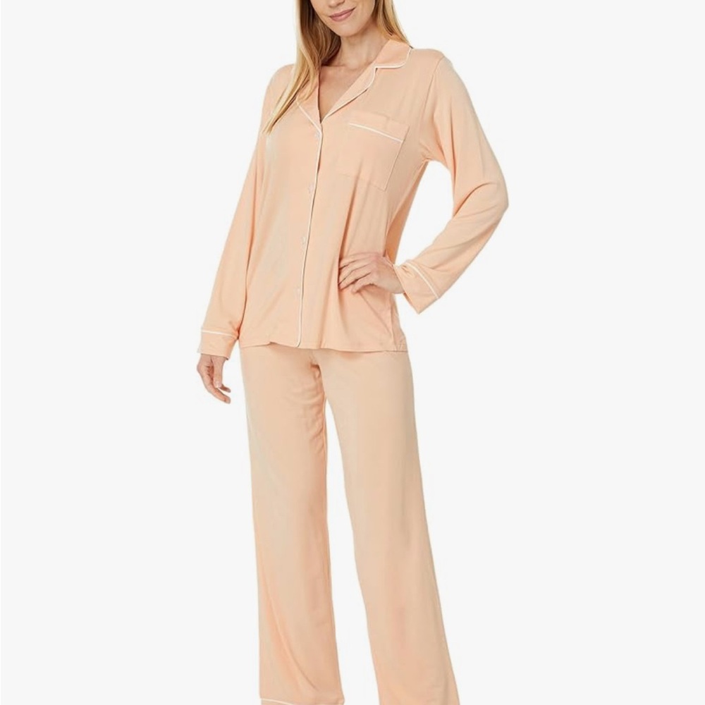 Eberjey Peach Parfait/Ivory Gisele Pajama Set